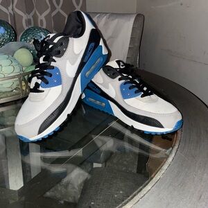 Nike Air Max Shoes in Blue, Black, and White
